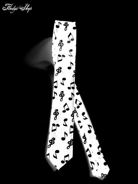 Krawatte schwarz Noten Design